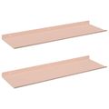 vidaXL Závesná polica 2 ks Ružová 60 x 18 x 2,5 cm Oceľ