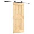 vidaXL Posuvné dvere Prírodná a čierna 85 x 210 cm