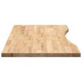vidaXL Doska stolíka neošetrená 100x50x2,5 cm dubový masív obdĺžnikový