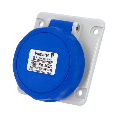 Zásuvka vstavaná 24230 IP67/230V/16A/3P 6h, šikmá 10° - SpeedPRO