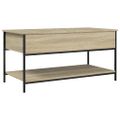 vidaXL Konferenčný stolík dub sonoma 100x50x50 cm kompozit.drevo a kov