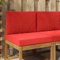 vidaXL Vankúš na vonkajšiu pohovku Polyester Červená 60 x 60 cm