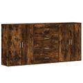 vidaXL Komody 3 ks dymový dub 60x31x84 cm kompozitné drevo