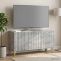 vidaXL TV skrinka Betónovo sivá 99 x 34,5 x 50 cm Kompozitné drevo