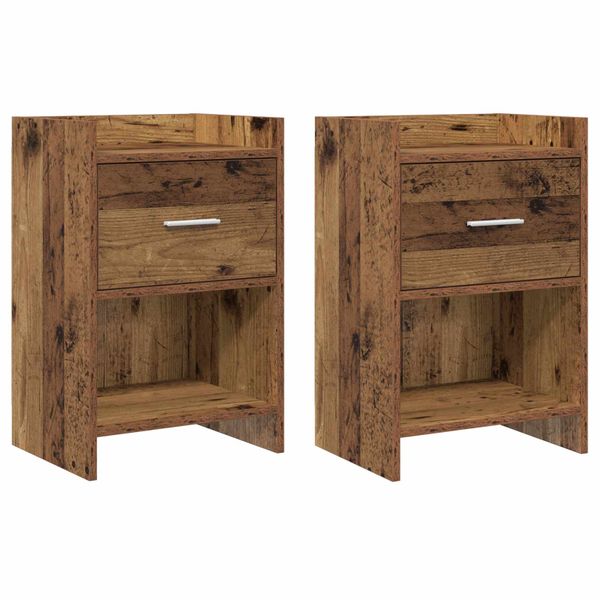 vidaXL Nočné stolíky 2 pcs Staré drevo 40 x 30 x 60 cm