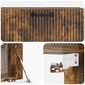 vidaXL Nástenná TV skrinka Dymový dub 98 x 31 x 30 cm Kompozitné drevo