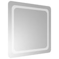 vidaXL Zrkadlo do kúpeľne s LED Priehľadná 60 x 60 cm tvrdené sklo