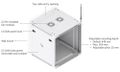 Ubiquiti UniFi 12U Rack Cabinet Wall 600 Glass - Nástěnný rozvaděč, výška 12U, ventilátory, prosklené dveře Racková skrín, 12U, nástenná montáž, prosklené dvere, vestavené ventilátory, uzamykatelná, nosnost 80 kg, bílá