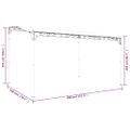vidaXL Strieška antracitová 4x3 m 180 g/m² látka a oceľ