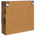 vidaXL Zrkadlová skrinka Dymová dub 59 x 17 x 55 cm Kompozitné drevo