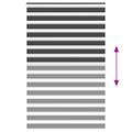 vidaXL Zebra roleta čierna 140x230 cm šírka látky 135,9cm polyester