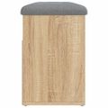 vidaXL Lavička na topánky dub sonoma 82x32x45,5 cm kompozitné drevo