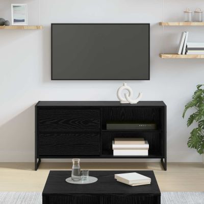 vidaXL TV skrinka Čierny dub 100 x 36 x 49,5 cm Kompozitné drevo