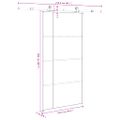 vidaXL Posuvné dvere s kovaním ESG sklo a hliník 102,5x205 cm
