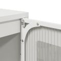 vidaXL Highboard White 36x39x123 cm Oceľ valcovaná za studena