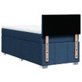 vidaXL Posteľný rám boxspring s matracom modrý 90x190 cm látka