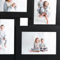 vidaXL Kolážový fotorámik na 4 fotky (10x15 cm) čierny MDF