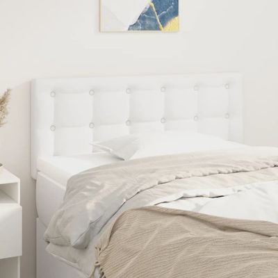 VidaXL Čelo postele biele 100x5x78/88 cm umelá koža