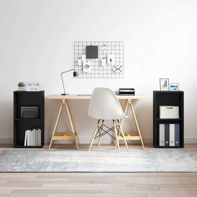 vidaXL Zostava TV skriniek Nástenný 2 pcs Čierny dub 37 x 35 x 72 cm