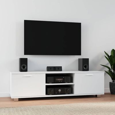 vidaXL TV skrinka biela 140x40,5x35 cm spracované drevo