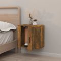 vidaXL Nástenný nočný stolík dymový dub 50x30x47 cm