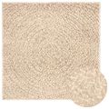 vidaXL Koberec ZIZUR 120x120 cm jutový vzhľad interiér a exteriér