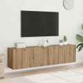 vidaXL TV skrinky nástenné 2 ks dub artisan 80x30x41 cm