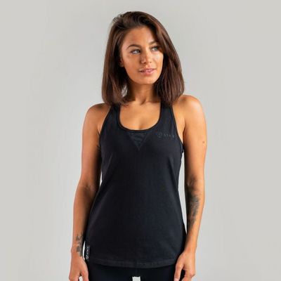 Dámske tielko Essential Tank Black - STRIX, veľkosť XL, 92.8% cotton, 7.2% elastan