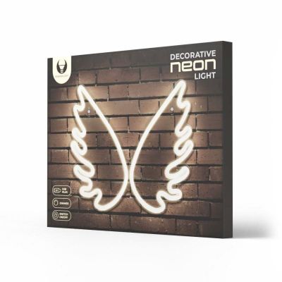 Dekoratívne PLEXI LED neón Krídla biela