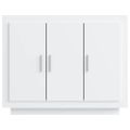 vidaXL Komoda biela 92x35x75 cm spracované drevo