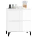 vidaXL Komoda vysoký lesk biela 60x35x70 cm spracované drevo