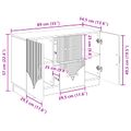 vidaXL Servírovacia skriňa Staré drevo 89 x 34,5 x 57 cm