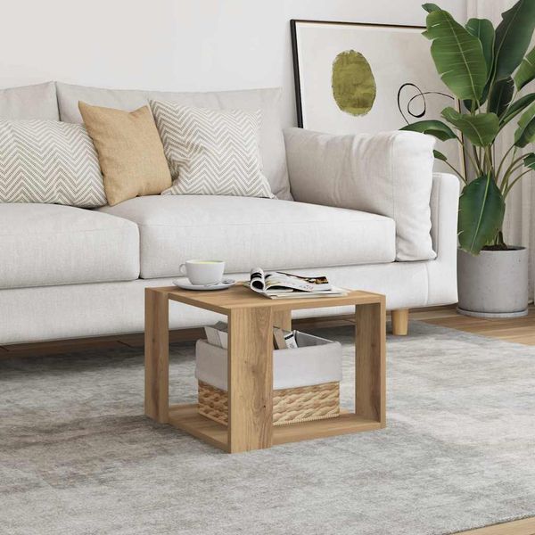vidaXL Konferenčný stolík Artisan Dub 40x40x30 cm Konštrukčné drevo