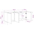 vidaXL TV skrinka HEESCH 102 x 33 x 51 cm Čierny dub Kompozitné drevo