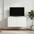 vidaXL Nástenná TV skrinka 59,5 x 41 x 30 cm Biela s vysokým leskom
