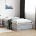 vidaXL Posteľný rám sivý dub sonoma 75x190 cm kompozitné drevo