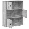 vidaXL Knižnica sivý dub sonoma 60x24x76,5 cm kompozitné drevo