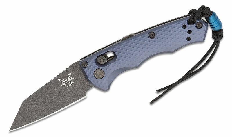 Benchmade 2900BK AUTO IMMUNITY Crater Blue stredný nôž 6,3 cm, čierna, modrá, hliník