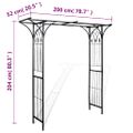 vidaXL Záhradná pergola 200x52x204 cm