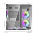 Počítačová skriňa Darflash FT350 + 5 ventilátorov aRGB (biela)