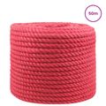 vidaXL Jutové lano 12 mm Červená 100% Tossa juta