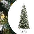 vidaXL Umelý vianočný stromček Zelená 180 cm PVC, plast a oceľ