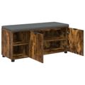 vidaXL Predsieňová lavica s vankúšom Údený Dub 100 x 38 x 46 cm
