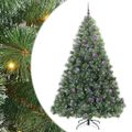 vidaXL Umelý vianočný stromček s 300 LED-i Zelená 240 cm PE a PVC