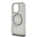 Puzdro Guess pre iPhone 16 Pro 6,3" GUHMP16LHFWFCK IML Flowers Wreath čierne MagSafe