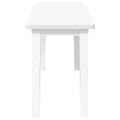 vidaXL Lavica 90 cm Biela masívna drevená guma