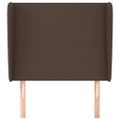 vidaXL Čelo postele so záhybmi hnedé 83x23x118/128 cm umelá koža