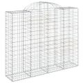 vidaXL Oblúkové gabiónové koše 13 ks 200x50x160/180 pozinkované železo