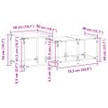 vidaXL Zasúvací konferenčné stolíky 2 ks s čiernym sklom oceľ