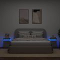 vidaXL Nočné stolíky s LED svetlami 2 ks betónovo sivé 35x39x55 cm